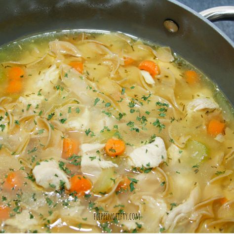 Crockpot Chicken Kale Soup For Colds, Flu, and Exercise Recovery Chicken Kale Soup, Rotisserie Chicken Soup, Won Ton, Slotted Spoon, Kale Soup, Chicken Noodle Soup Homemade, Noodle Soup Recipes, Soup And Stew, Soup Recipes Chicken Noodle