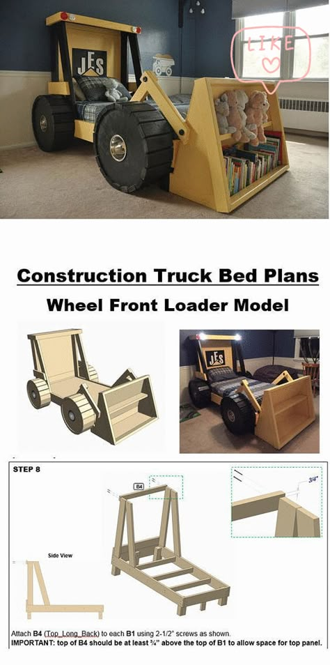 #trucks Bed Plans, Toddler Bedrooms, Big Boy Room, Kids' Bed, Truck Bed, Kids' Room, Room Themes, Kid Beds, Boy's Room