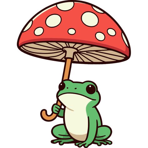 Frog Mushroom Umbrella is a Men's T-Shirt designed by katzura to illustrate your life and is available at Design By Humans Frog With Umbrella, Frog With Mushroom Hat, Frog With Mushroom, Mushroom Umbrella, Frog Mushroom, Umbrella Man, Frog Tattoos, Mushroom Hat, Artist Branding