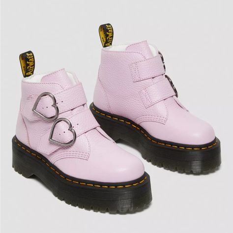 Doc Martens Pink Heart Buckle Devon Boot Us Ladies Size 5 Uk 3 Eu 36 Worn Once, Basically Brand New Out Of Stock/ No Longer Made With Heart Buckle Dr Martens Boots Women, Pink Doc Martens, Dr Martens Boots, Dr Martens Shoes, Martens Shoes, Doc Martens, Dr. Martens, Cute Shoes, Pink Heart