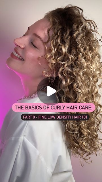 Barbara DelleMonache | CurlVitality | Comment FINE and I’ll send you the link to my Fine Hair Starter Pack ✨  And give me YOUR best low density / fine hair tips 😘  #fin... | Instagram Curly Hair Starter Pack, Fine Natural Curly Hair, Fine Low Density Curly Hair, Fine Hair Curls, Low Density Curly Hair, Fine Curly Hair Cuts, Fine Hair Tips, 3a Hair, Fine Curly Hair