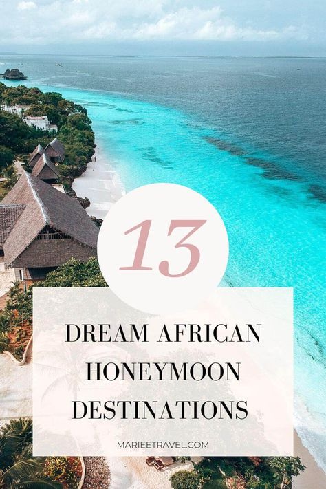 As a continent that boasts so many bucket list experiences, Africa is one of the very best places for a honeymoon. Whether you want to spot the Big 5 on safari, sleep in a luxury desert camp or bliss out on a paradise island, here are the best destinations for a dream getaway! Honeymoon In Africa, Safari Honeymoon, Africa Beach, Africa Honeymoon, Luxury African Safari, Desert Camp, Honeymoon Inspiration, Romantic Honeymoon Destinations, Best Honeymoon Destinations