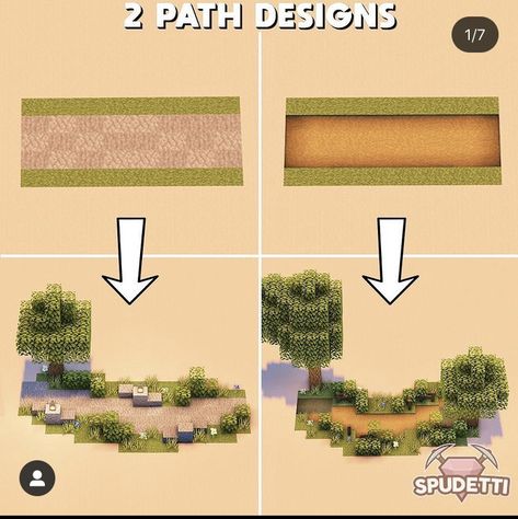 Minecraft Kale, Minecraft Path, Construction Minecraft, Minecraft Building Guide, Minecraft Garden, Minecraft Decoration, Rumah Minecraft Sederhana, Minecraft Structures, Minecraft House Plans