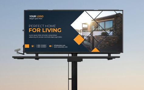 Outdoor Advertising Billboard, Creative Real Estate, Home Real Estate, Wedding Photography Website, Photoshop Tutorial Typography, Real Estate Marketing Design, Billboard Design, Graphic Design Ads, Photography Websites