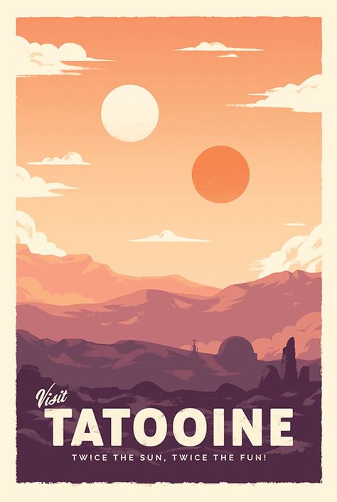 Tatooine Poster, Star Wars Travel Posters, Posters Decor, Star Wars Planets, Star Wars Painting, Diy Star, Printable Star, Star Wars Quotes, Poster Diy