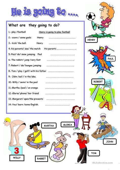 BE GOING TO - English ESL Worksheets for distance learning and physical classrooms Vocabulary Ideas, English Grammar Exercises, English Teaching Materials, Work Sheet, Grammar Exercises, English Worksheet, Learning English For Kids, English Grammar Worksheets, Grammar Book