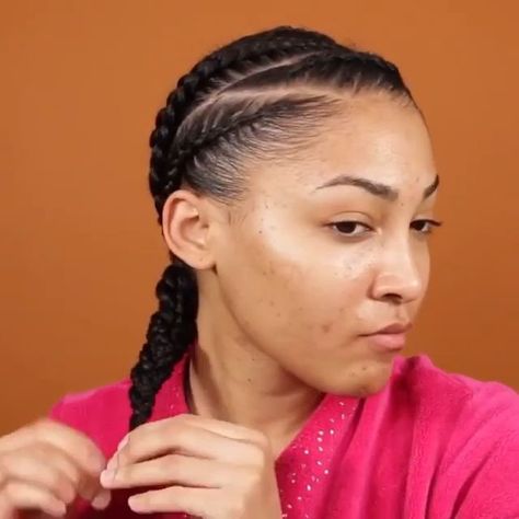 Braids Hairstyles for Black Women to Try in 2023 Natural Hair Tutorials Protective Styles, Chunky Cornrows, Braids Natural, Cabello Afro Natural, Natural Braided Hairstyles, Protective Hairstyles For Natural Hair, Natural Braids, Natural Hair Tutorials, Natural Hair Twists