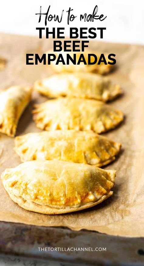 Beef Hand Pies, Ground Beef Empanadas, Empanadas Recipes, Beef Empanadas Recipe, Mixture Recipe, Beef Entrees, Flexitarian Recipes, Empanadas Dough, Turnover Recipes