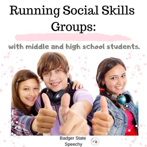 How to structure and run your social skills groups with middle school and high school students. High School Speech Therapy, Emotional Literacy, Social Skills Lessons, High School Counseling, School Speech Therapy, Social Skills Groups, Slp Ideas, Social Skills Activities, School Slp