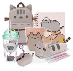 Pusheen back 2 school set Pusheen Collection, Pusheen Merchandise, Pusheen Plush, Pusheen Cute, Cute Items, Kawaii School Supplies, Note Books, Pusheen Cat, School Sets