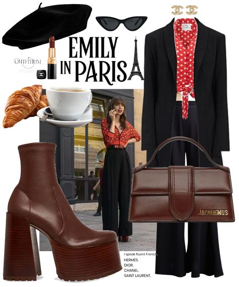 Emily In Paris Outfits Aesthetic, Paris Outfit Aesthetic, Emily Outfit, Emily In Paris Inspired Outfits, Paris Costume, Emily In Paris Fashion, Paris Ootd, French Riviera Style, Emily In Paris Outfits