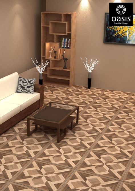 Bedroom Floor Tiles Design India Bathroom Wall Tiles Design, Bedroom Wooden Floor, Bedroom Floor Tiles, Unique Tile Patterns, Wooden Floor Tiles, Floor Tiles Design, Best Living Room Design, Rectangle Tiles, Wall Tiles Design