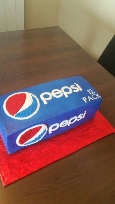 Pepsi Theme Party, Pepsi Cake Design, Pepsi Party, Pepsi Cake, Lemon Birthday Cakes, Fortieth Birthday, Pepsi Logo, Retirement Cake, Forty Birthday