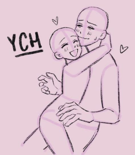 Hug Bases Drawing, Drawing Reference Poses Couples Sleeping, Two Girls Hugging Drawing Reference, Couple Drawing Bases Spicy, Hugging Plushie Pose Drawing, People Cuddling Reference Drawing, Hugging Drawing Base, Kissing Hand Pose, Chibi Hugging Pose