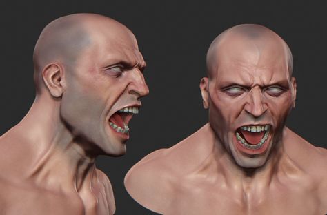 Rage by mojette on DeviantArt Anger Drawing, Rage Art, Human Muscle Anatomy, Rage Faces, Face Anatomy, Drawing Face Expressions, Angry Face, Drawing Expressions, Perfect Smile