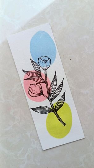 89K views · 6.6K reactions | Easy-peasy boho bookmark 🔖🌸 . . . . . . . . . . . #artsyjayas #bookmarkpainting #bohopainting  #art #reels #explore #explorepage #bhfyp | Artsy Jayas | Sushant KC · Parkha Na Boho Drawing, Boho Art Painting, Art Reels, Easy Art For Kids, Boho Art Drawings, Boho Painting, Art Painting Tools, Watercolor Bookmarks, Gouache Art