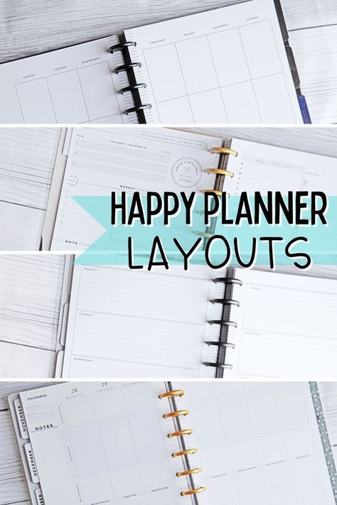 Happy Planner Layouts, Planner Monthly Layout, Vertical Layout Planner, Planning Hacks, Colorful Planner, Happy Planner Cover, Block Layout, Happy Planner Layout, Planner Layouts