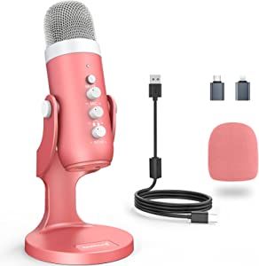 Pink Microphone, Studio Mic, Podcast Video, Studio Microphone, Gaming Microphone, Usb Microphone, Pc Portable, New Macbook, Studio Recording