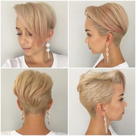 Platinum Disconnected Undercut Pixie with Messy Straight T… | Flickr Highlights Bob, Angled Bob Hairstyles, Pixie Cut With Undercut, Undercut Women, Great Haircuts, Long Pixie, Twist Outs, Best Pixie Cuts, Undercut Pixie