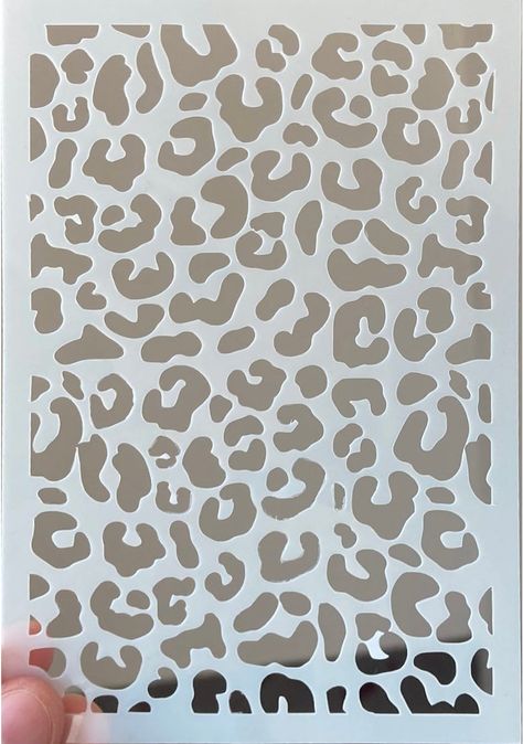 Painting Leopard Print Diy, Animal Print Stencil, Cheetah Print Stencil, Easy Leopard Print Painting, Leopard Print Stencil Pattern, Leopard Print Template, Paint Fabric, Handmade Envelopes, Collage Template