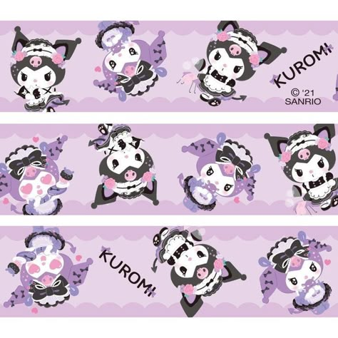 Kuromi Scrapbook, Kuromi Note, Nametags For Kids, Handmade Bookmarks Diy, Hello Kitty Printables, Craft Printing, Pink Wallpaper Iphone, Paper Hearts, Sanrio Kuromi