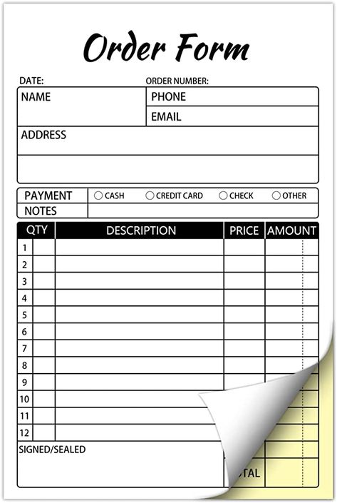 Sales Order Books,2 Part Carbonless Sales Invoice Book for Small Business,5.5 x 8.3 inches,Receipt Book with Cardboard(50 Sets) Sales Invoice Design, Authorization Letter, Bill Book, Gold Credit Card, Perfume Quotes, Order Letter, Lehenga Design, Bookkeeping Business, Credit Card App