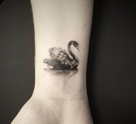 Black Swan Tattoo, Swan Tattoo, Forarm Tattoos, Line Art Tattoos, Tattoo Feminina, Dainty Tattoos, White Swan, Dream Tattoos, Black Ink Tattoos