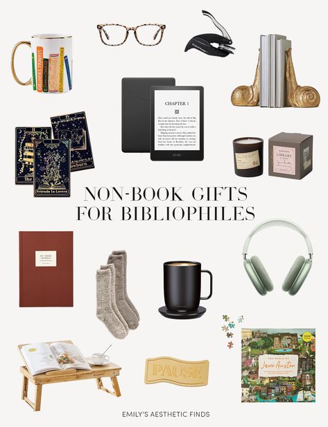 Shop gifts (that aren't books) for bibliophiles: https://liketk.it/4jPCl book lover gift guide, bookworm, blue light blocking reading glasses, personalized book embosser, gilded gold snail bookends, trope tarot cards, kindle paperwhite, author candle, jane austen, book journal, reading journal, barefoot dreams socks, smart coffee mug, airpods max, noise cancelling headphones, bed tray, pause bookmark, classic books, jane austen puzzle #ad Diy Gifts For Friends Creative Unique, Gift Ideas For Writers, Gifts For Book Lover, Gifts For Book Club Friends, Holistic Gifts Ideas, Stuff To Put On Your Christmas List, Book Gifts Ideas, 2024 Gift Guide, Books For Friends