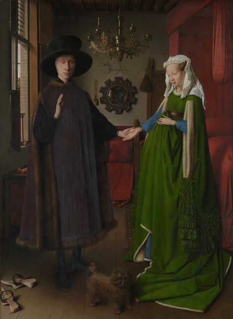 Arnolfini Portrait Arnolfini Portrait, Historic Art, Van Eyck, Jan Van Eyck, Paintings Famous, Famous Paintings, Famous Artists, Classic Art, Art History