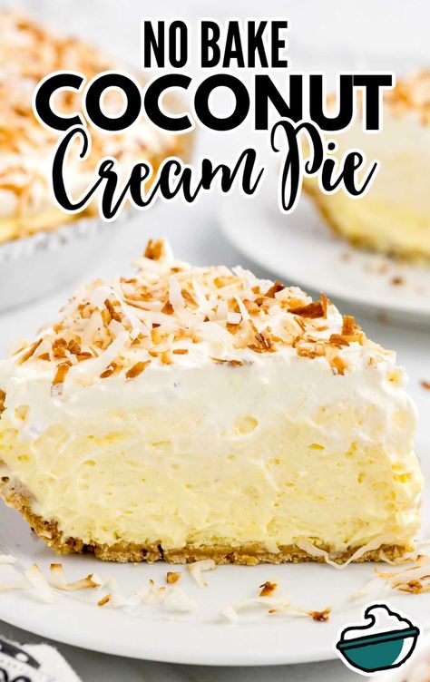 No Bake Coconut Cream Pie, Coconut Creme Pie, Pie Coconut, Cool Whip Pies, Coconut Cream Pie Easy, Best Coconut Cream Pie, Coconut Pie Recipe, Cream Pie Filling, Baking Nuts