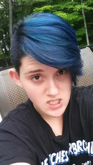 Blue hair!! Blue Hair, Hair, Blue