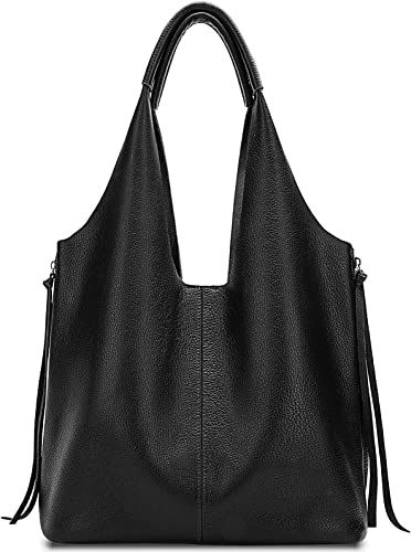 AmazonSmile: Blofinche Genuine Soft Leather Tote Bag Women Hobo Handbag Black Shoulder purse Large Capacity : Clothing, Shoes & Jewelry Soft Leather Tote, Leather Tote Bag Women, Vegan Leather Tote Bag, Leather Hobo Handbags, Vegan Leather Tote, Genuine Leather Totes, Leather Hobo Bag, Satchel Purse, Hobo Handbags