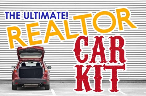 Realtor Bag Essentials, Realtor Car Organization, Realtor Office Organization, Realtor Car Kit, Realtor Survival Kit, Things Realtors Need, Realtor Must Haves, Realtor Home Office, Realtor Essentials