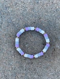 Bracelets Inspiration, Many Outfits, Clay Bracelet, Clay Bead, Bracelet Ideas, Heishi Beads, Bijoux Diy, Beads Jewelry, Purple Grey