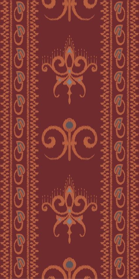 African Ikat paisley embroidery. Ikat print tribal Aztec Geometric Traditional ethnic oriental design for the background. Folk, Indian, Scandinavian, Gypsy, saree Borneo Fabric border Ikkat Ikkat Print, Paisley Embroidery, Embroidery Motifs, Ikat Print, Fabric Art, Geometric Design, Paisley, Digital Art, Layout