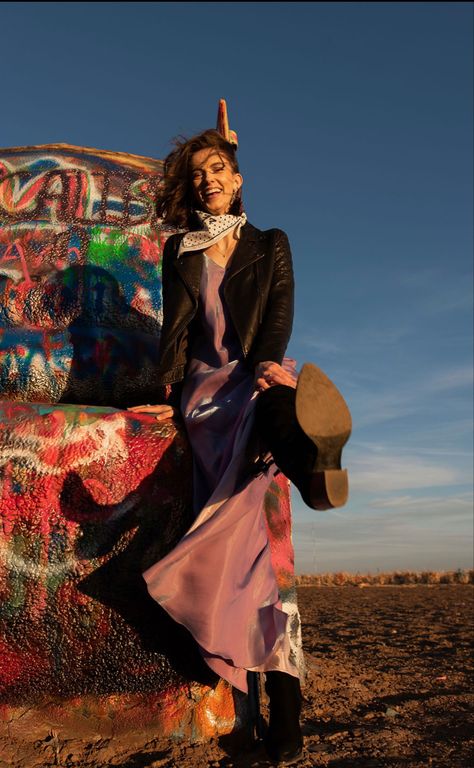 Cadillac Ranch Photoshoot, Ranch Photoshoot, Model Vogue, Cadillac Ranch, Amarillo Texas, Texas Photo, West Texas, Route 66, Cadillac