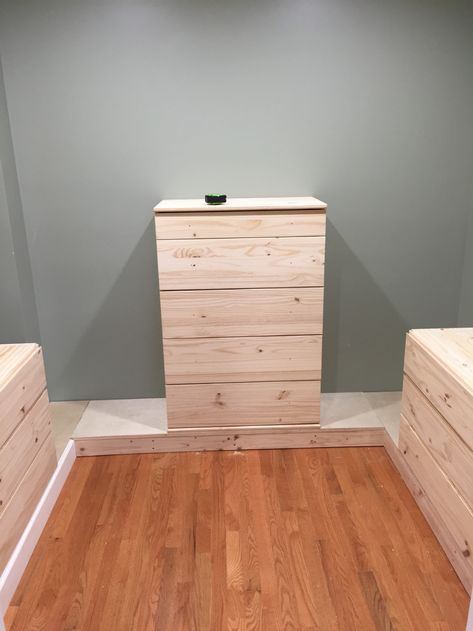 DIY Custom Closet - IKEA TARVA & IVAR HACK - Handmade Weekly Ikea Chest Of Drawers, Ikea Tarva, Diy Custom Closet, Closet Ikea, Custom Closet Design, Dresser In Closet, Ikea Closet, Closet Hacks, Ikea Dresser