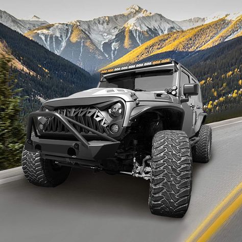 Jeep Wrangler Accessories, Black Shark, Wrangler Accessories, Jeep Rubicon, Grill Cover, Jeep Wrangler, Matte Black, Monster Trucks, Jeep