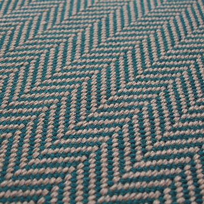 Herringbone Flatweave Teal from Hartley & Tissier Herringbone Stair Runner, Wool Stair Runner, Teal Carpet, Runner Inspiration, Hallway Colours, Kitchen Carpet Runner, Hall Carpet, Hallway Inspiration, Staircase Makeover