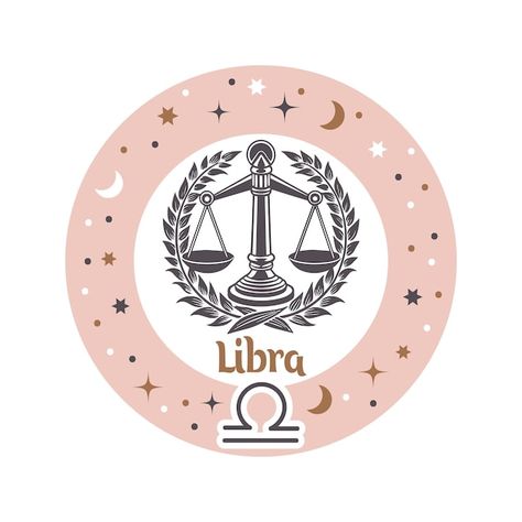 Libra Logo Design, Libra Cartoon, Libra Zodiac Sign Symbol, Libra Zodiac Art Illustrations, Libra Zodiac Print, Esoteric Symbols, Libra Horoscope, Zodiac Astrology, Horoscope Signs