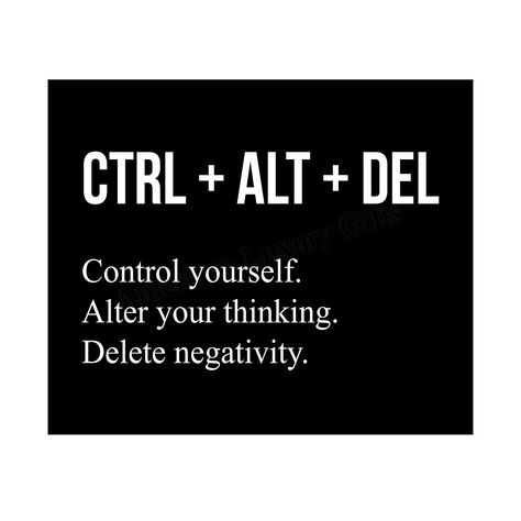 Amazon.com: "CTRL+ALT+DEL" Inspirational Motivational Wall Art & Decor-Positive Quotes Poster Prints 8x10-Home Office Desk-Classroom Decor-Success Sayings-Encouragement Gifts for Men, Women, Teens-Ready to Frame. : Handmade Products Aesthetic Wall Prints, Ctrl Alt Del, Positive Quote Poster, Quotes Poster, School Gym, Gym Decor, Study Motivation Quotes, Typographic Print, Motivational Wall