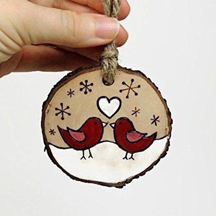 Tree Slice, Our First Christmas Ornament, Tree Slices, Wood Burning Crafts, Wood Slice Ornament, Wood Burning Art, Wooden Ornament, Christmas Ornament Crafts, First Christmas Ornament