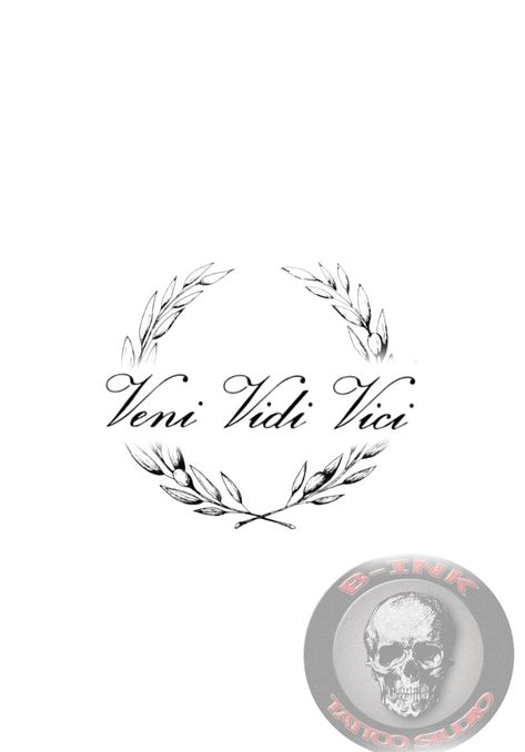 Vini Vidi Vici Tattoo Men, Veni Vidi Vici Tattoo, Courage Tattoos, Half Sleeve Tattoo Stencils, Running Tattoo, Art Inspired Tattoos, Lion Head Tattoos, Statue Tattoo, Knot Tattoo