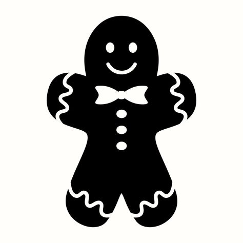 Gingerbread Man Svg, Gingerbread Svg, Engraving Ideas, Winter Craft, Raster Image, Silhouette Stencil, Handmade Sign, Craft Printing, Event Invitation