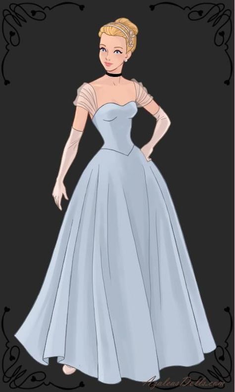 Cindrella Dress, Asgardian Dress, Wedding Dress Drawings, Body Illustration, Cinderella Outfit, Wedding Dress Design, Doll Wedding Dress, Silvery Blue, Disney Princess Fashion