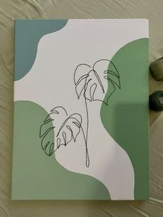 Simple Boho Art Painting, Simple Boho Painting Ideas On Canvas, Earthy Paintings Canvas Easy, Graphic Canvas Paintings, Cute Canvas Paintings Aesthetic Easy, Plant Paintings Easy, Simplistic Painting Ideas, Outline Painting Canvas, Aesthetic Art Paintings Simple