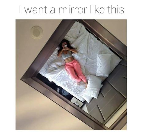 Mirror on the ceiling  👦💗💍💎👑Husband Privileges Bed With Mirror Above, Mirrors On Ceiling Above Bed, Mirror On Top Of Bed, Mirror Over Bed Ceiling, Mirror In Ceiling, Mirror On The Ceiling Above Bed, Ceiling With Mirror, Ceiling Mirror Selfie, Mirror On Ceiling Above Bed