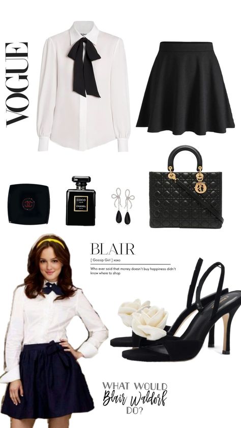 blair Waldorf inspo ♥️♥️♥️ #style #stylish #styling #stylish #styleblogger #stylefashion #styleinspo #stylepost #fashion #fashionlover #look #outfit #outfitpost #womanstyle #chanel #chanelbag #dior #saintlaurent #blackandwhite #blairwaldorf Blair Waldorf Business Style, Preppy Blair Waldorf, Blair Waldorf Outfits Halloween, Blare Waldorf Aesthetic Outfits, Blair Wardolf Outfits, Chanel Woc Outfit Street Style, How To Dress Like Blair Waldorf, Blair Waldorf Outfits Aesthetic, Blair Waldorf Outfits School