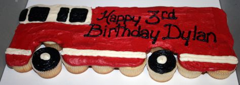 Fire Truck Cupcakes, Youtube Cake, Cake Truck, Fire Truck Cake, Truck Birthday Cake, Truck Cupcakes, Firetruck Cake, Truck Birthday Cakes, Birthday Cupcakes Decoration