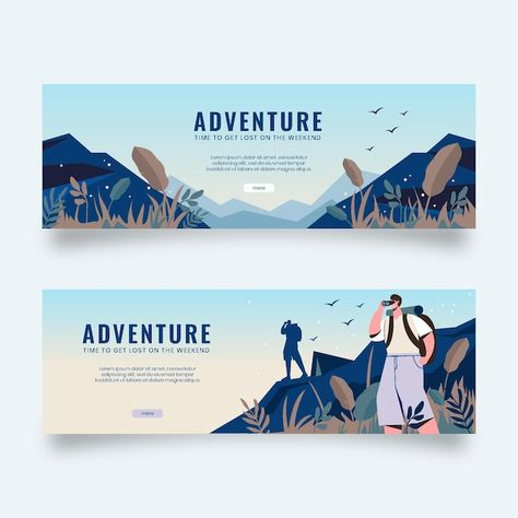 Boot Camp, Outdoor Design, Vector Photo, Adventure Time, Banner Design, Graphic Resources, Banners, Vector Free, Web Design